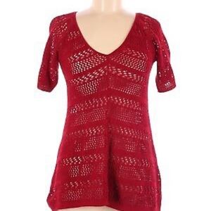 Sunny Leigh Women Red Pullover Sweater
